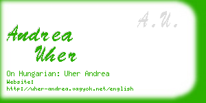 andrea uher business card